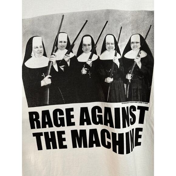 Rage Against the Machine "Nuns and Guns" Vintage Reprint SofTee Tag - Picture 2 of 7